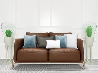 3d欧式护墙板沙发组合模型