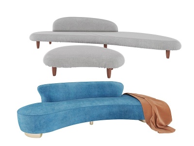 3d现代休闲异形沙发模型