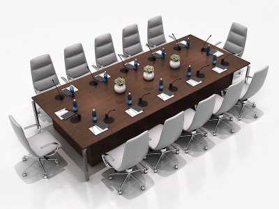 现代会议桌模型3d模型