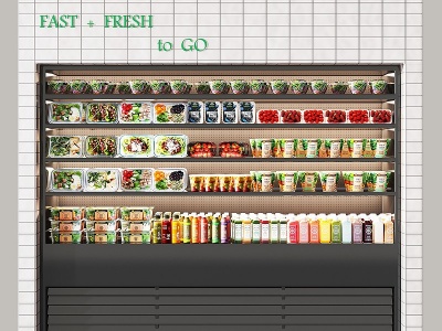 3d现代超市生鲜蔬菜模型