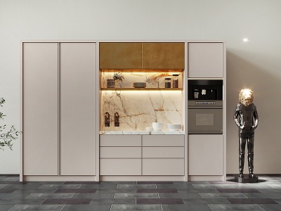 3d现代厨柜组合模型