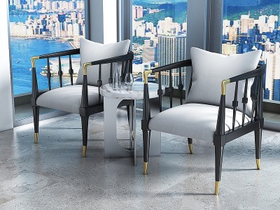 新中式轻奢椅模型3d模型
