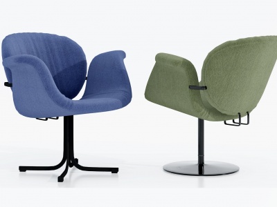 3d现代布艺皮革休闲椅模型