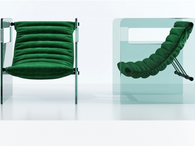 3d现代亚克力休闲椅模型