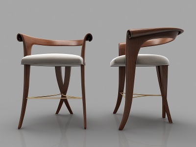 3d现代风格吧椅模型