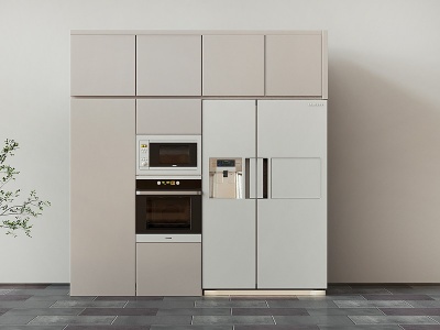 现代冰箱柜组合模型3d模型