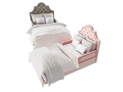 3d欧式儿童床模型