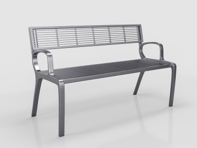 现代户外椅公共椅模型3d模型