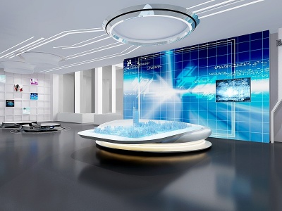 3d现代清洁能源科技展厅模型