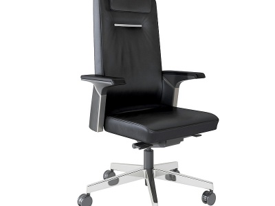 现代皮革办公椅模型3d模型