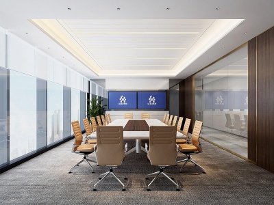 3d现代简约小会议室模型