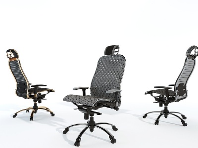 3d现代网布办公椅模型