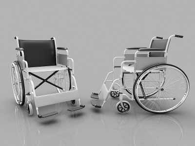 3d现代风格轮椅模型