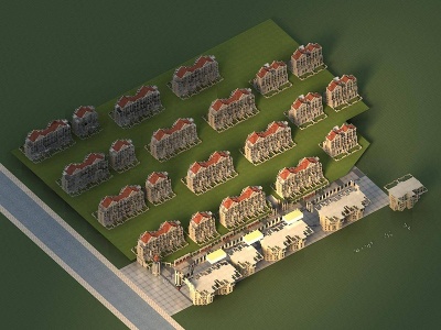 3d简欧英式住宅模型