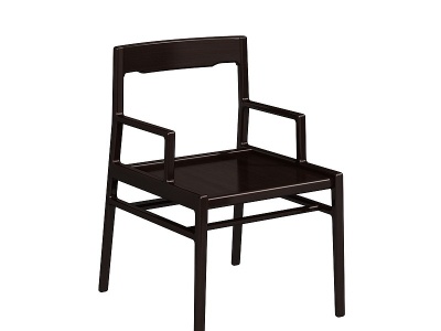 3d新中式椅子书桌模型