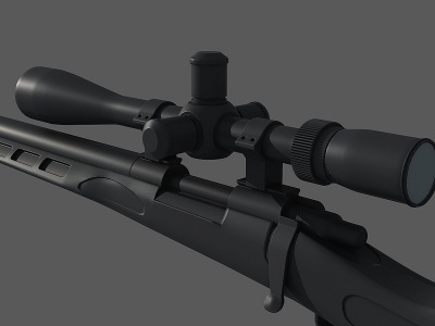 工业风精模狙击步枪模型3d模型