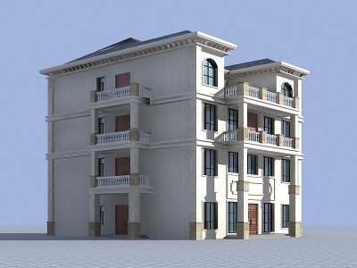 3d简欧式别墅模型