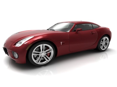 现代红色小汽车模型3d模型