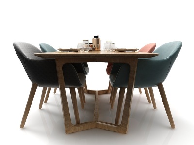 现代风格休闲桌椅模型3d模型