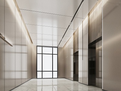 3d现代电梯间模型
