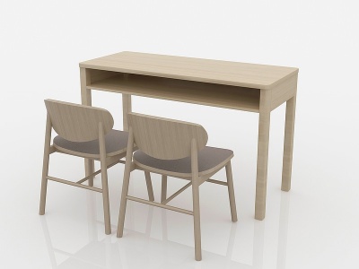 3d书桌椅模型