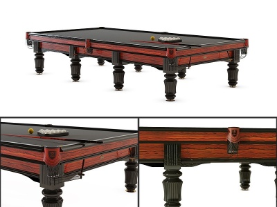 欧式实木台球桌模型3d模型