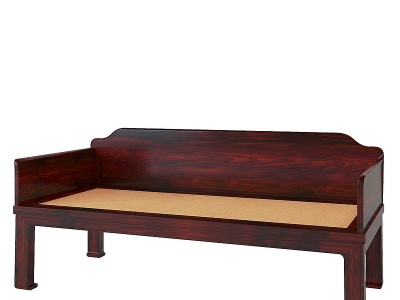 3d红木家具罗汉床模型