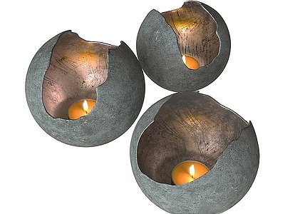 不规则蜡台蜡烛灯模型3d模型