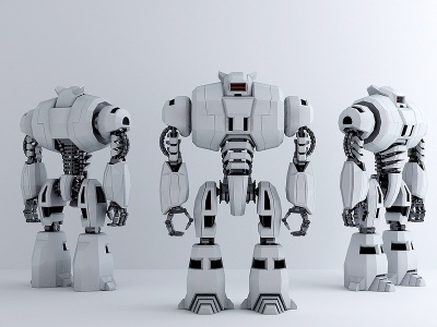 3d现代机器人雕塑摆件模型