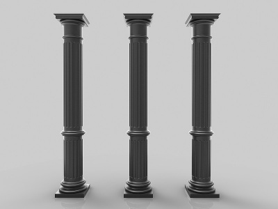 3d现代风格柱子模型