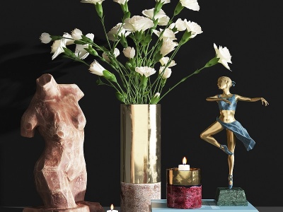 3d现代花瓶雕塑模型