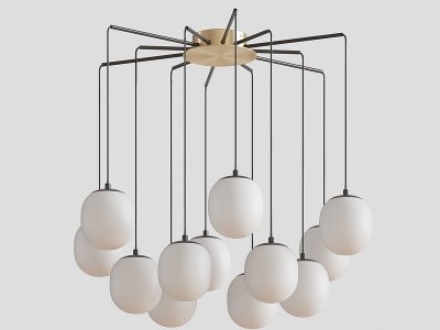 现代多球蜘蛛型吊灯模型3d模型