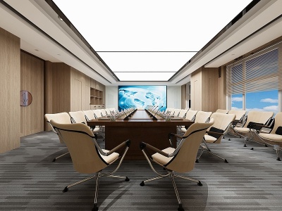 3d现代金鹰国际会议室模型