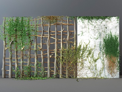 3d现代藤蔓植物模型