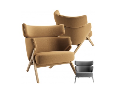 现代布艺休闲沙发模型3d模型
