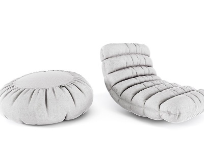3d现代休闲沙发凳躺椅模型