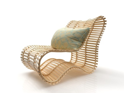 3d现代风格藤椅模型