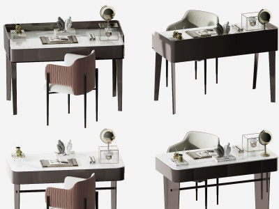 现代书桌椅模型3d模型