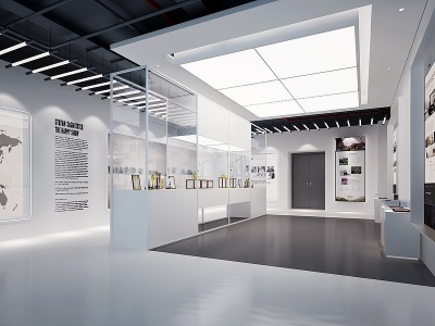 现代城市文化展厅模型3d模型