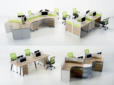 3d<font class='myIsRed'>现代办公</font>桌椅工位模型
