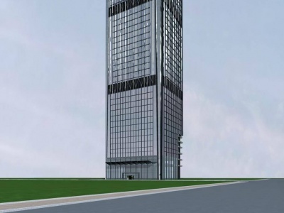 3d现代超高层办公楼模型