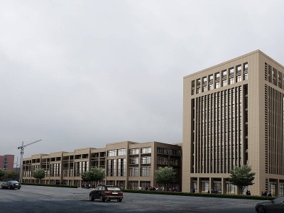 3d现代办公楼及商业楼模型