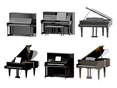 现代钢琴模型3d模型