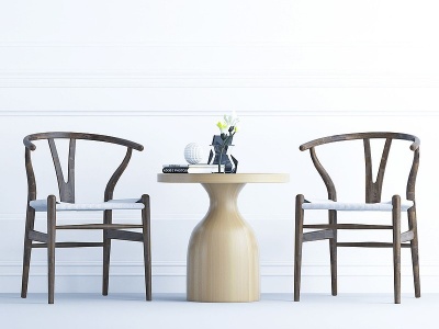 3d北欧椅子茶几模型