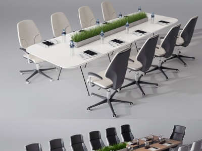 3d现代会议桌椅模型