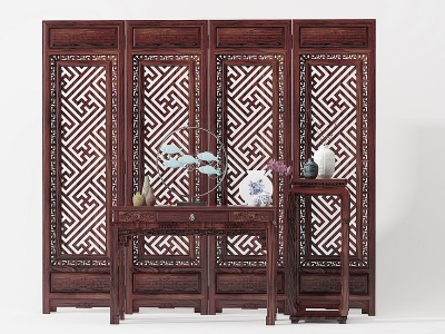 中式古典红木实木家具模型3d模型