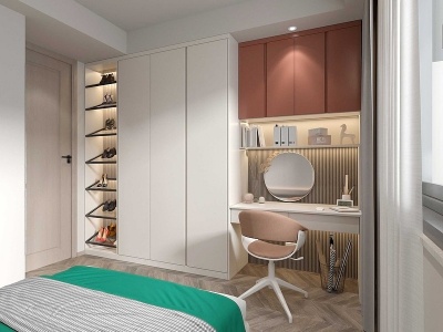 3d现代风格卧室衣柜模型