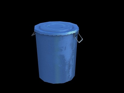 3d塑料垃圾桶模型