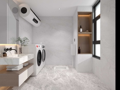 现代简约洗手间模型3d模型