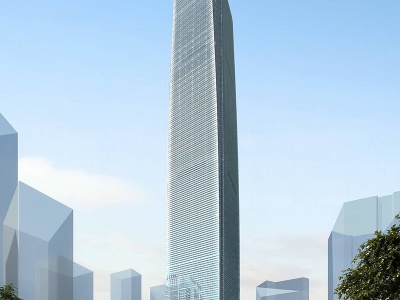现代超高层商业办公楼模型3d模型
